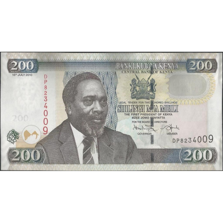 Kenya 200 Shillings 16 Jul 2010 P49e