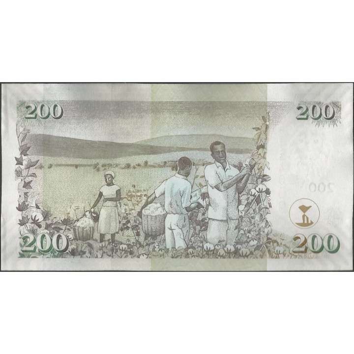 Kenya 200 Shillings 16 Jul 2010 P49e reverso