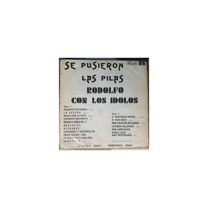 Rodolfo con los Idolos Se pusieron las pilas - Colombia reverso