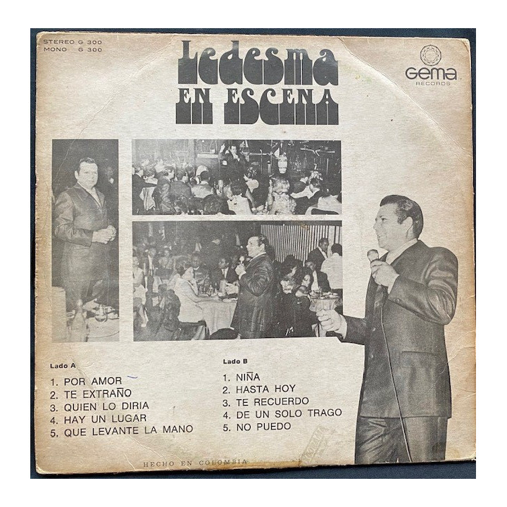 Roberto Ledesma En escena - Colombia reverso