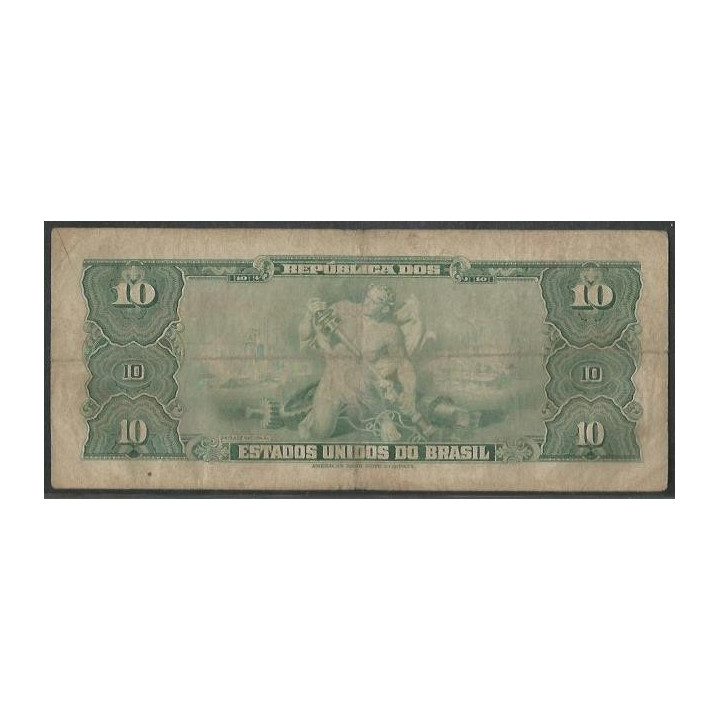 Brasil 10 Cruzeiros ND1963 P167b reverso