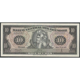 Ecuador 10 Sucres 24 May 1968 KX P114a