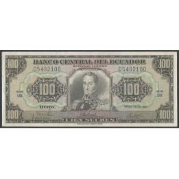 Ecuador 100 Sucres 20 May 1971 UB P118a