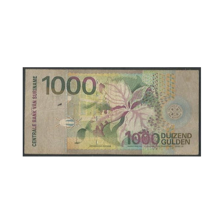 Suriname 1.000 Gulden 1 Ene 2000 P151 reverso