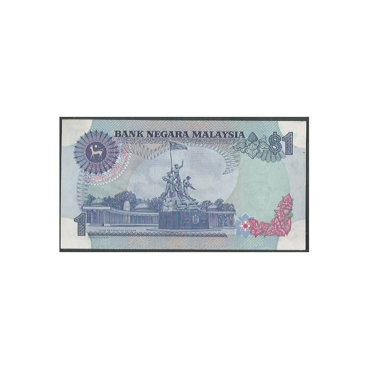 Malaysia 1 Ringitt ND1982-4 P19 reverso