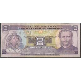 Honduras 2 Lempiras 17 Abr 2008 P80Ag