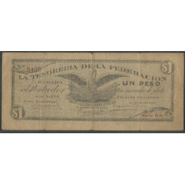 Mexico - La Tesoreria de la Federacion 1 Peso 27 Ene 1914 B-A Ps645