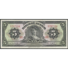 Mexico 5 Pesos 19 Nov 1969 Serie BGO P60j