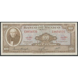 Mexico 100 Pesos 29 Dic 1972 Serie BSJ P61h