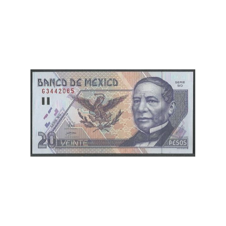 Mexico 20 Pesos 17 Mar 1998 Serie BD P106c