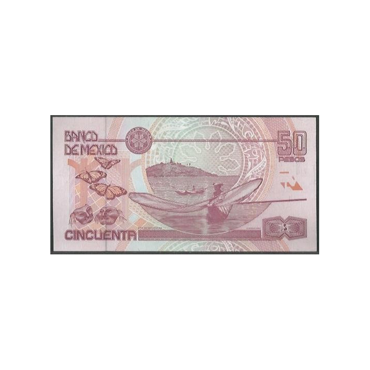 Mexico 50 Pesos 26 Mar 2002 Serie EC P117b reverso