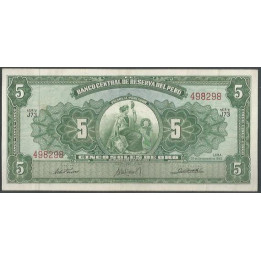 Peru 5 Soles 20 Sep 1963 P83a