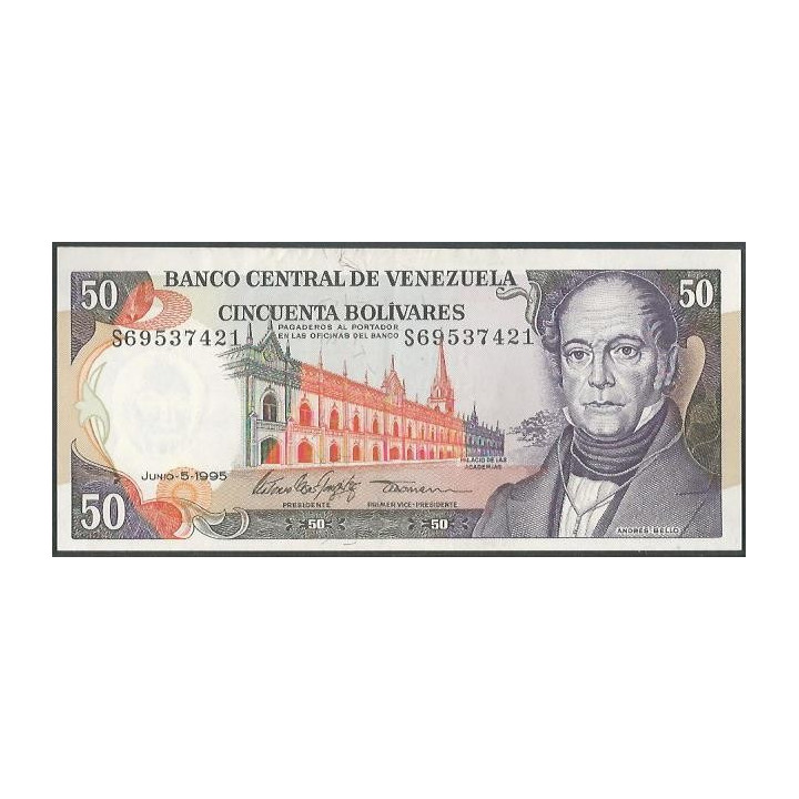 Venezuela 50 Bolivares 5 Jun 1995 S 8 Dig P65e