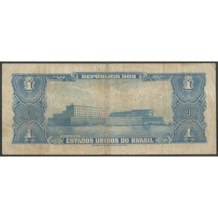 Brasil 1 Cruzeiro ND1954-8 P150c reverso