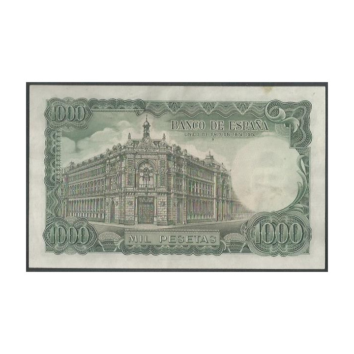 España 1.000 Pesetas 17 Sep 1971 P154 reverso