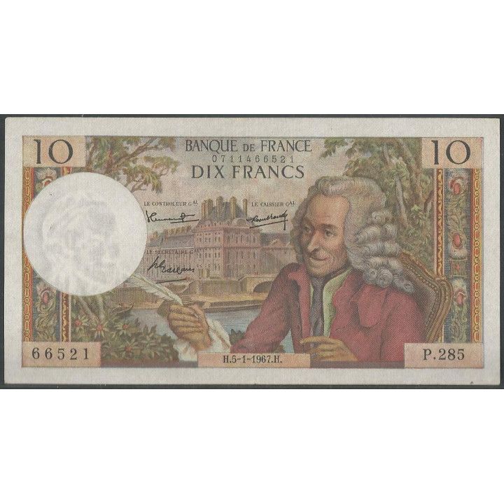 Francia 10 Francs 5 Ene 1967 P147b