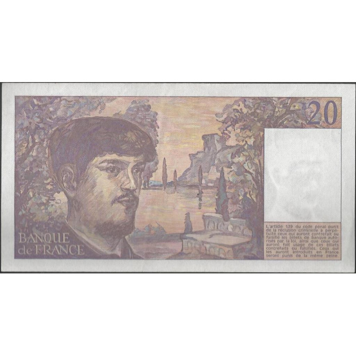 Francia 20 Francs 1981 P151a reverso