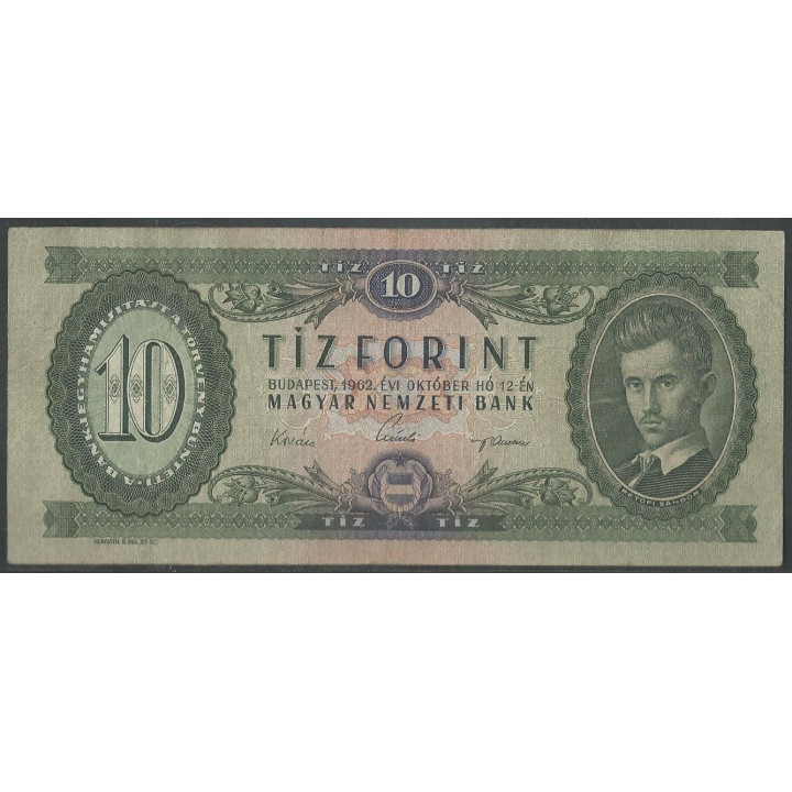 Hungria 10 Forint 12 Oct 1962 P168c