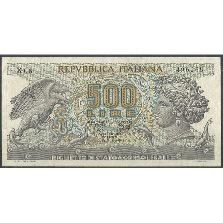 Italia 500 Liras 20 Jun 1966 P93a