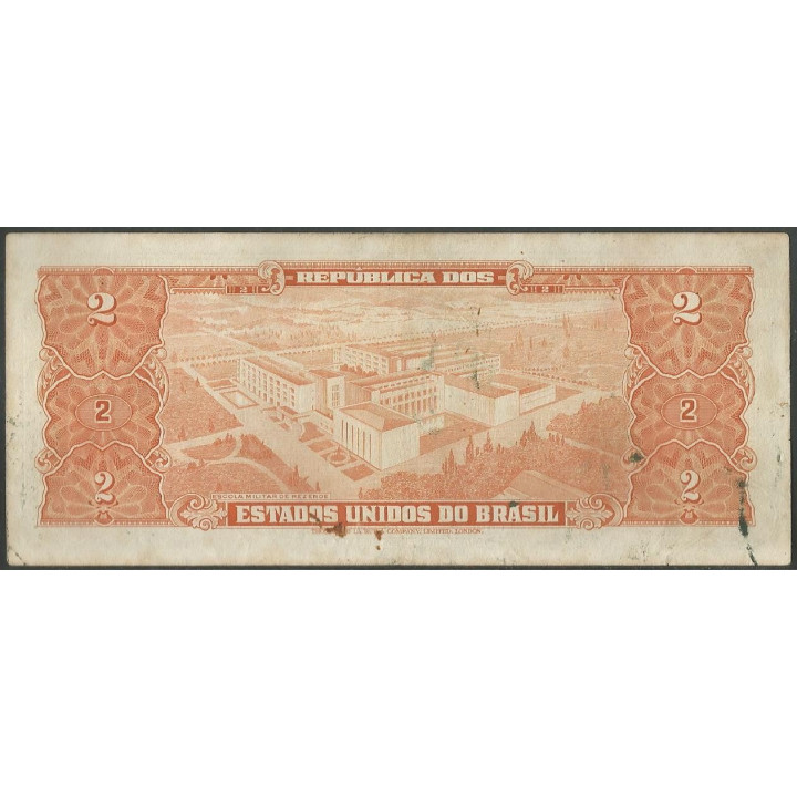 Brasil 2 Cruzeiros ND1955 P157 reverso