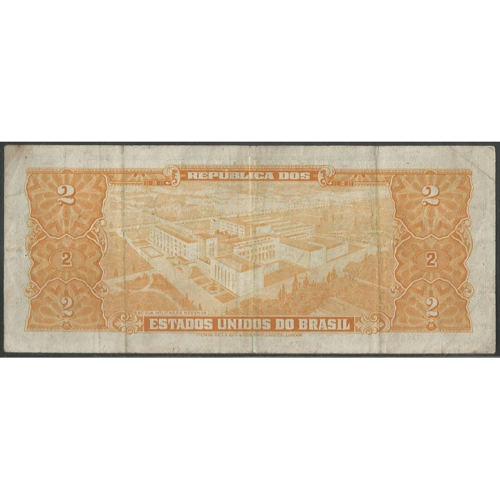 Brasil 2 Cruzeiros ND1956-8 Firma 5 P157Ab reverso
