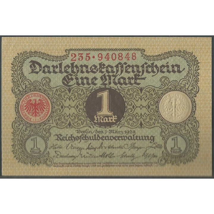 Alemania 1 Mark 1 Mar 1920 P58