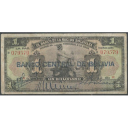 Bolivia 1 Boliviano ND1929 Serie C2 P112
