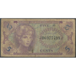 Estados Unidos - MPC 5 Cents Serie 641 ND1965 PM57a