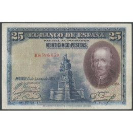 España 25 Pesetas 15 Ago 1928 P74b