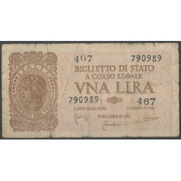 Italia 1 Lira 23 Nov 1944 P29a