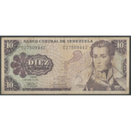 Venezuela 10 Bolivares 6 Oct 1981 B 8 Dig P60a