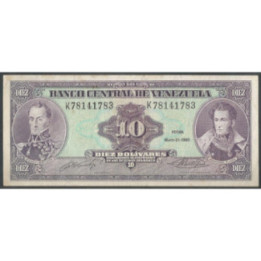 Venezuela 10 Bolivares 31 May 1990 K8 P61b
