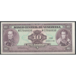 Venezuela 10 Bolivares 8 Dic 1992 M8 P61c