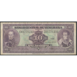 Venezuela 10 Bolivares 18 Sep 1979 C8 P51g