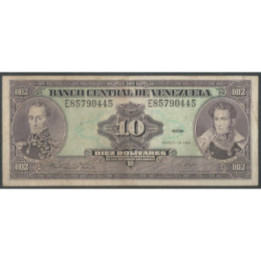 Venezuela 10 Bolivares 18 Mar 1986 E8 P61a