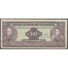 Venezuela 10 Bolivares 5 Jun 1995 Q8 Dig P61d