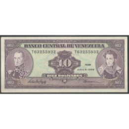 Venezuela 10 Bolivares 5 Jun 1995 T8 Dig P61d
