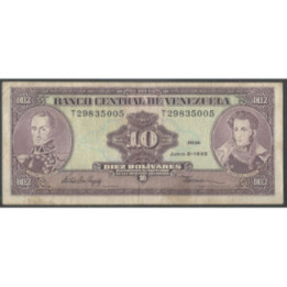 Venezuela 10 Bolivares 5 Jun 1995 T8 Dig P61d