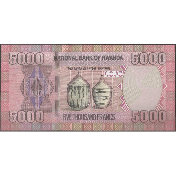 Rwanda 5.000 Francs 1 Dic 2014 P41 reverso