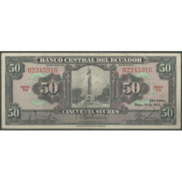 Ecuador 50 Sucres 20 May 1971 TO P104b