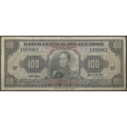 Ecuador 100 Sucres 24 May 1968 TY P105a