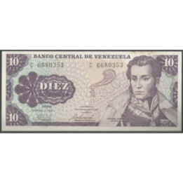 Venezuela 10 Bolivares 6 Oct 1981 C 7 Dig P60a
