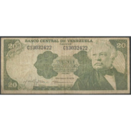 Venezuela 20 Bolivares 18 Sep 1979 C 8 Dig P53c