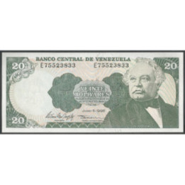 Venezuela 20 Bolivares 5 Jun 1995 E 8 Dig P63e