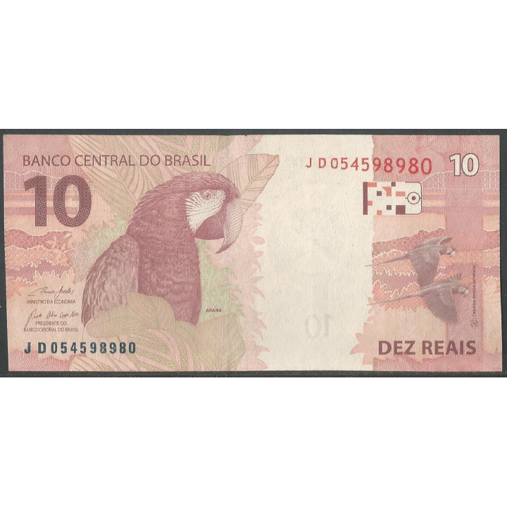 Brasil 10 Reales 2010 J P254e reverso