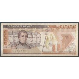 Mexico 5.000 Pesos 28 Mar 1989 Serie KA P88c