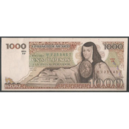 Mexico 1000 Pesos 7 Ago 1984 Serie VF P80b