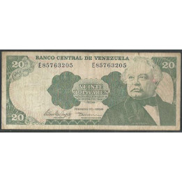 Venezuela 20 Bolivares 10 Feb 1998 E 8 Dig P63f