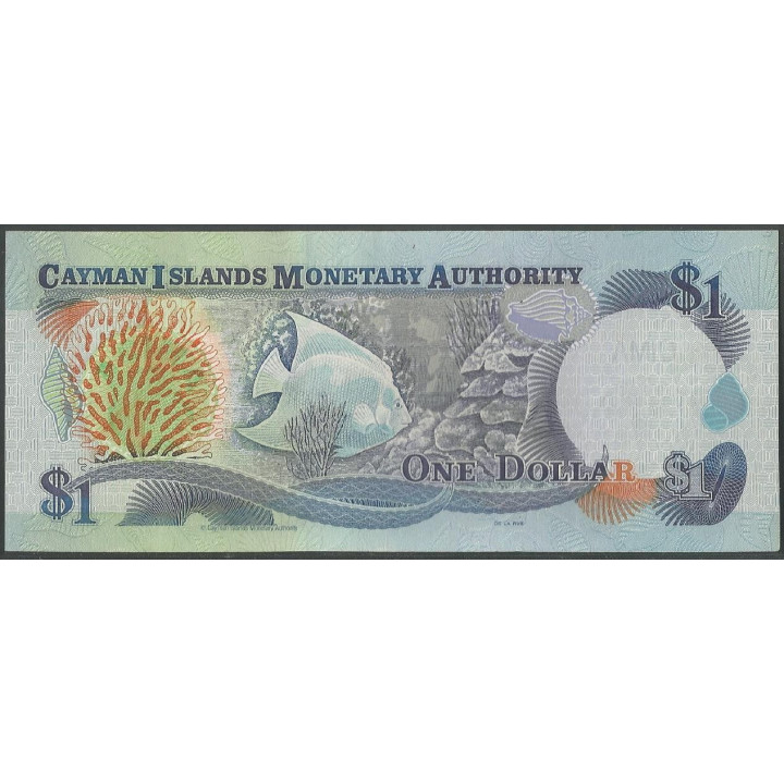 Islas Cayman 1 Dollar 2001 C/2 P26a reverso
