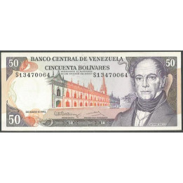 Venezuela 50 Bolivares 8 Dic 1992 S 8 Dig P65d